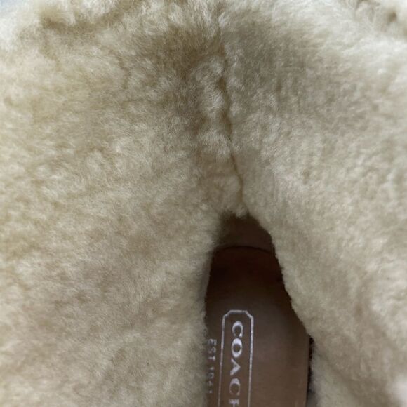 Coach Sydney Platform Heels Suede Boots Shearling Lined Size 5,5B - Picture 11 of 14